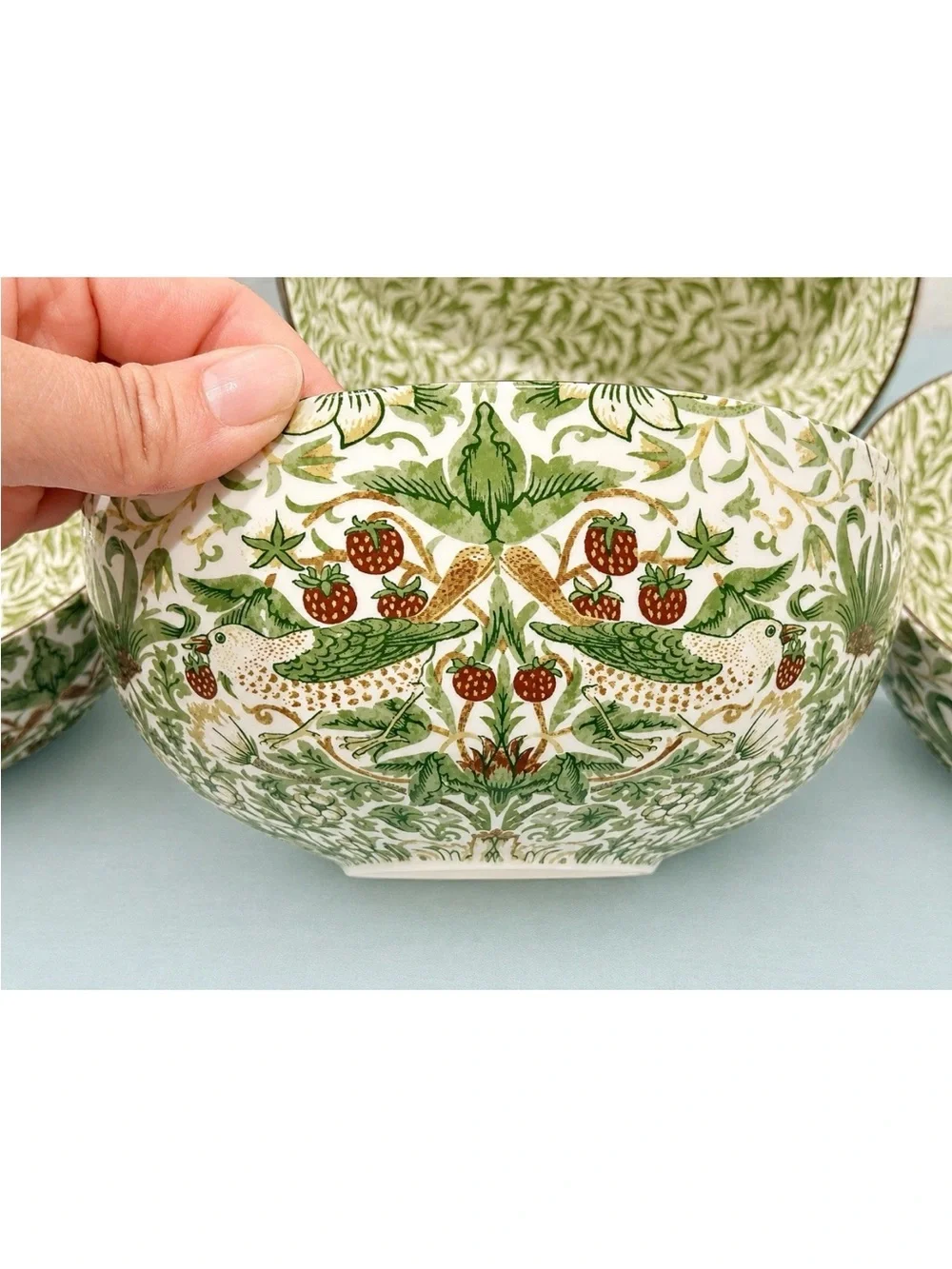 Morris & Co. Strawberry Thief Green 7
